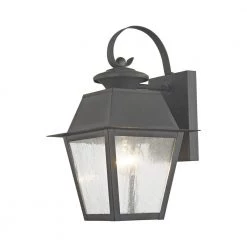 Mansfield 1 Light Charcoal Outdoor Wall Sconce by Livex Lighting