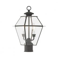 Westover 2 Light Charcoal Outdoor Post Head Lantern by Livex Lighting