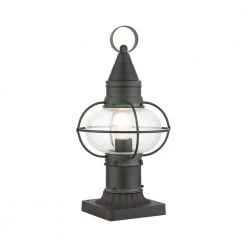 Newburyport 1 Light Charcoal Outdoor Post Top Lantern by Livex Lighting -Livex Lighting shop charcoal livex lighting post light sets 26902 61 1f 1000