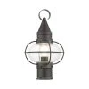 Newburyport 1 Light Charcoal Outdoor Post Top Lantern by Livex Lighting