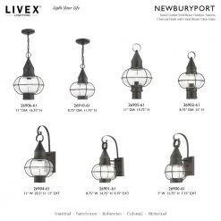 Newburyport 1 Light Charcoal Outdoor Post Top Lantern by Livex Lighting -Livex Lighting shop charcoal livex lighting post light sets 26902 61 d4 1000