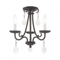 Daphne 3 Light English Bronze Mini Chandelier by Livex Lighting -Livex Lighting shop english bronze livex lighting chandeliers 40873 92 1f 1000