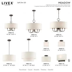 Meadow 3 Light English Bronze Pendant by Livex Lighting -Livex Lighting shop english bronze livex lighting chandeliers 49803 92 d4 1000
