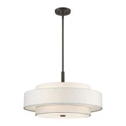 Meridian 5 Light English Bronze Pendant by Livex Lighting -Livex Lighting shop english bronze livex lighting chandeliers 52138 92 1f 1000