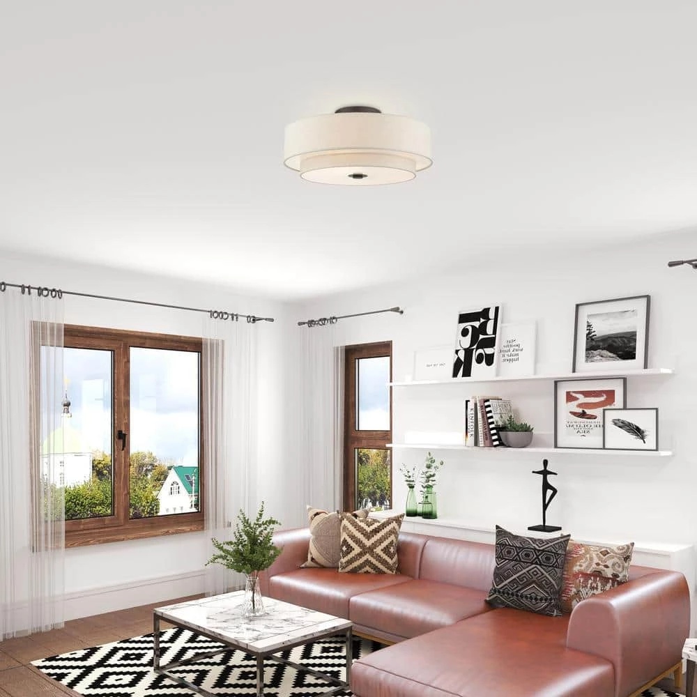 Meridian 6 Light English Bronze Semi Flush Mount by Livex Lighting 3 Meridian 6 Light English Bronze Semi Flush Mount by Livex Lighting - Image 3