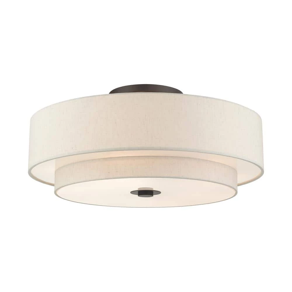Meridian 6 Light English Bronze Semi Flush Mount by Livex Lighting 6 Meridian 6 Light English Bronze Semi Flush Mount by Livex Lighting - Image 6
