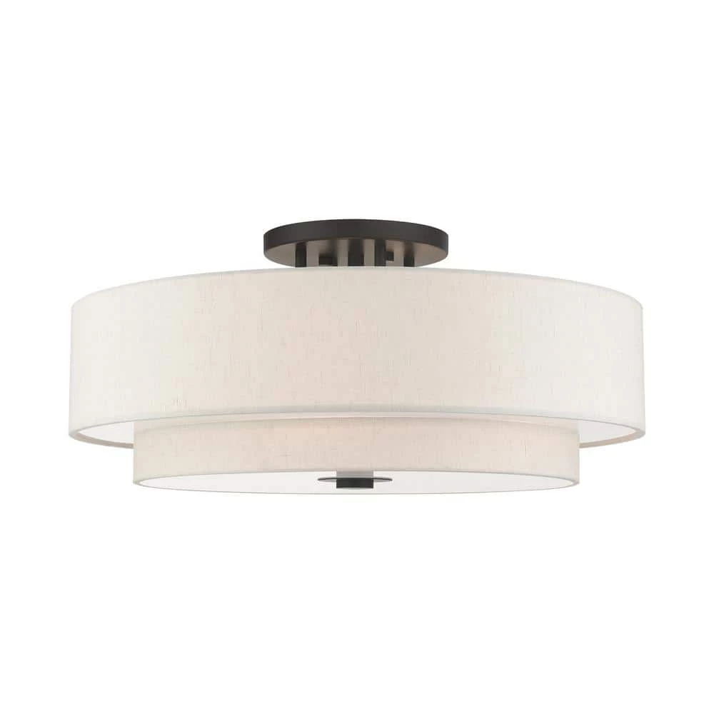 Meridian 6 Light English Bronze Semi Flush Mount by Livex Lighting 1 Meridian 6 Light English Bronze Semi Flush Mount by Livex Lighting