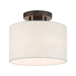 Meadow 1 Light English Bronze Semi Flush Mount by Livex Lighting