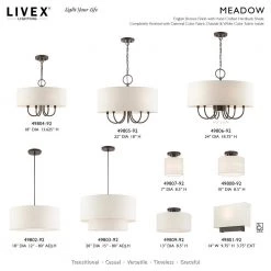 Meadow 1 Light English Bronze Semi Flush Mount by Livex Lighting -Livex Lighting shop english bronze livex lighting flush mount lights 49808 92 d4 1000