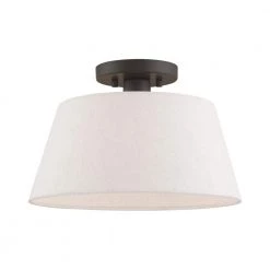 Belclaire 1 Light English Bronze Semi Flush Mount by Livex Lighting