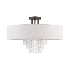 Carlisle 22 in. 5-Light English Bronze Semi-Flush Mount by Livex Lighting -Livex Lighting shop english bronze livex lighting flush mount lights 51098 92 4f 1000