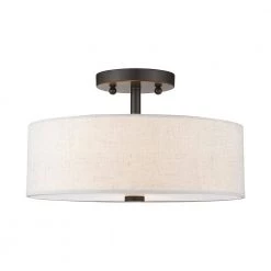 Meridian 2 Light English Bronze Semi Flush Mount by Livex Lighting -Livex Lighting shop english bronze livex lighting flush mount lights 52134 92 4f 1000