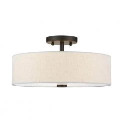 Meridian 3 Light English Bronze Semi Flush Mount by Livex Lighting -Livex Lighting shop english bronze livex lighting flush mount lights 52135 92 4f 1000