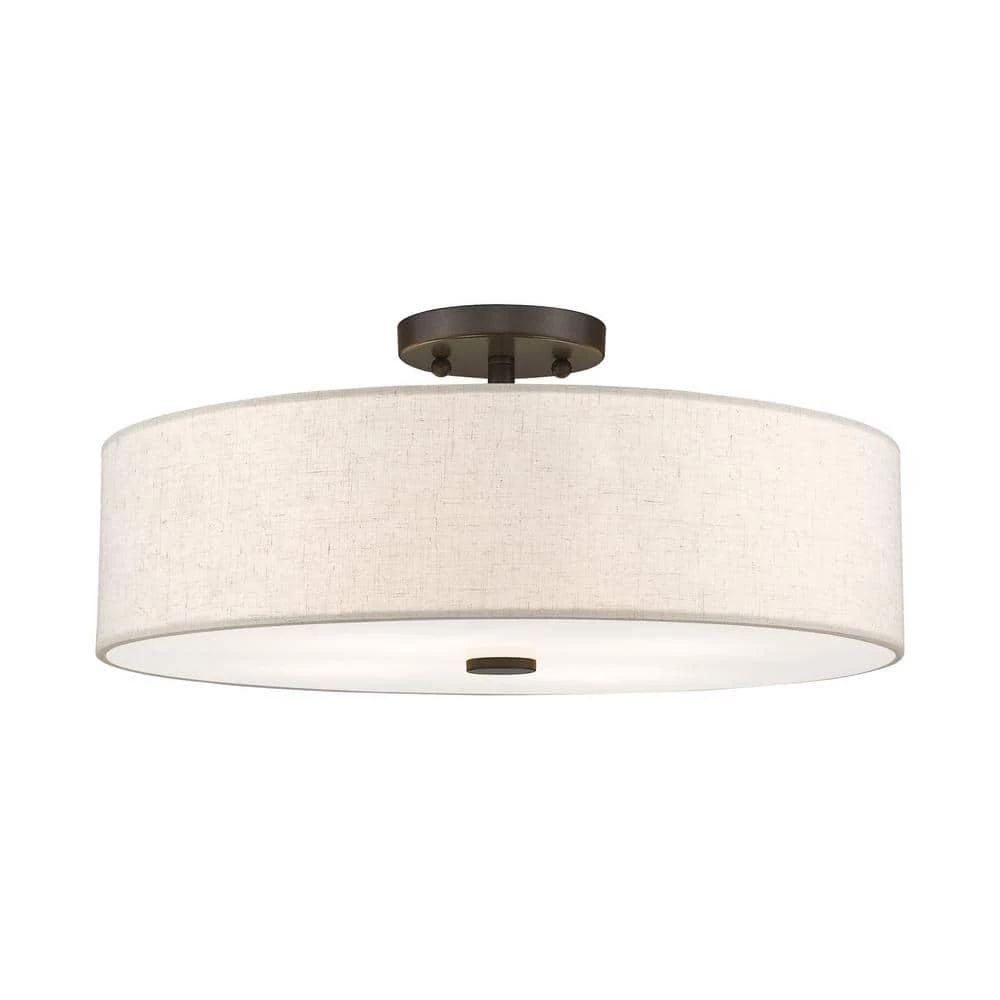 Meridian 4 Light English Bronze Semi Flush Mount by Livex Lighting 3 Meridian 4 Light English Bronze Semi Flush Mount by Livex Lighting - Image 3