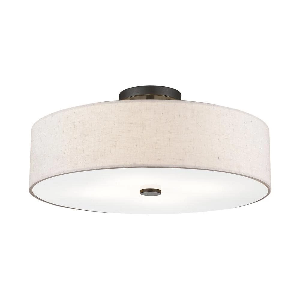Meridian 4 Light English Bronze Semi Flush Mount by Livex Lighting 8 Meridian 4 Light English Bronze Semi Flush Mount by Livex Lighting - Image 8