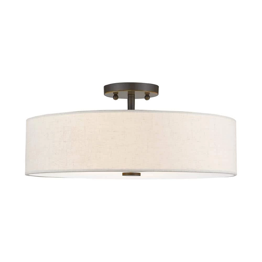 Meridian 4 Light English Bronze Semi Flush Mount by Livex Lighting 7 Meridian 4 Light English Bronze Semi Flush Mount by Livex Lighting - Image 7