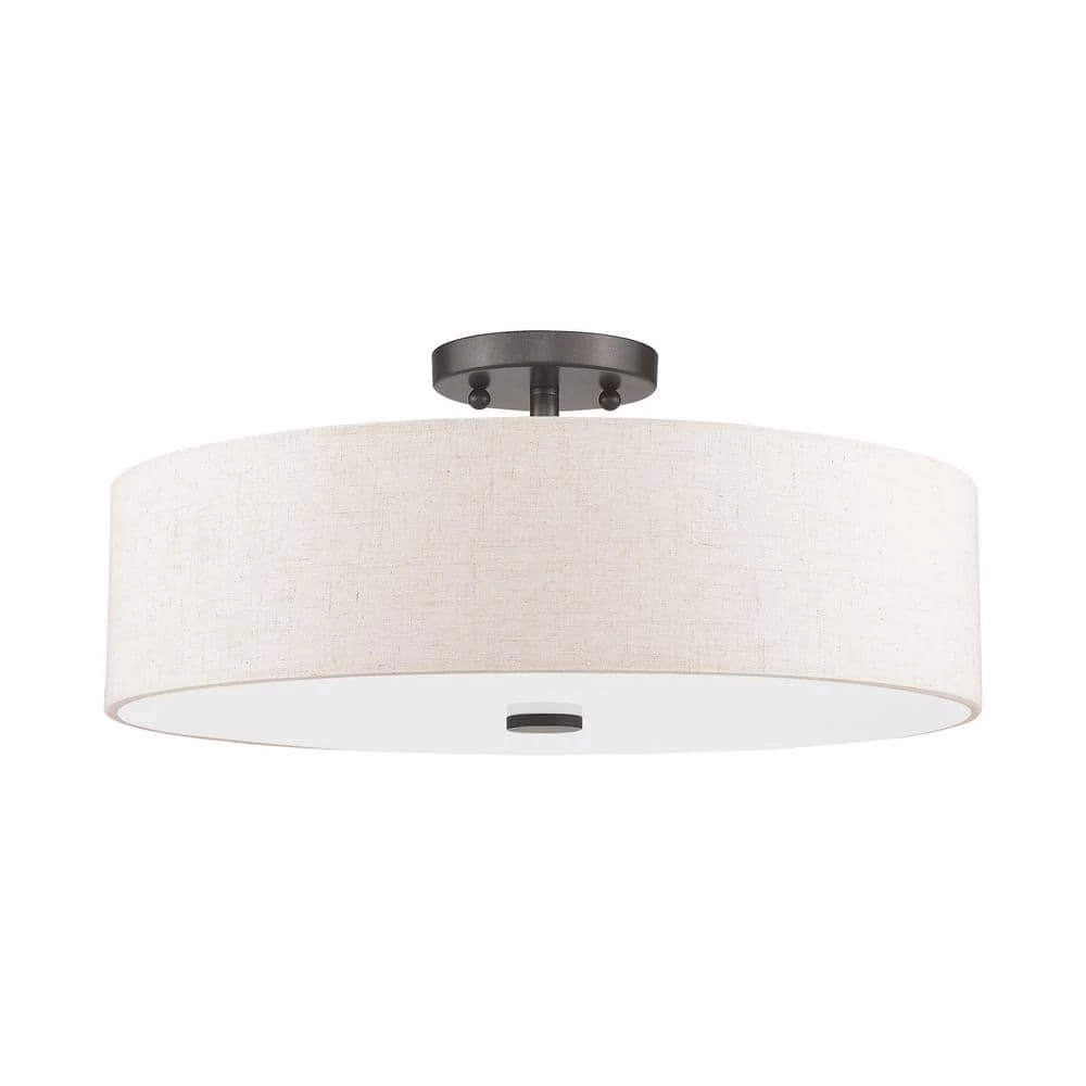 Meridian 4 Light English Bronze Semi Flush Mount by Livex Lighting 6 Meridian 4 Light English Bronze Semi Flush Mount by Livex Lighting - Image 6