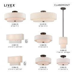 Meridian 5 Light English Bronze Semi Flush Mount by Livex Lighting -Livex Lighting shop english bronze livex lighting flush mount lights 52139 92 d4 1000