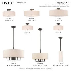 Meridian 5 Light English Bronze Semi Flush Mount by Livex Lighting -Livex Lighting shop english bronze livex lighting flush mount lights 52141 92 31 1000