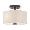 Solstice 2 Light English Bronze Semi Flush Mount by Livex Lighting