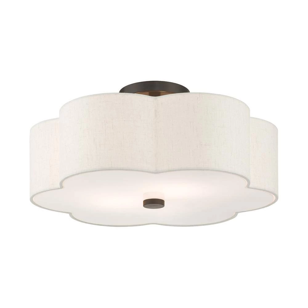 Solstice 3 Light English Bronze Semi Flush Mount by Livex Lighting 7 Solstice 3 Light English Bronze Semi Flush Mount by Livex Lighting - Image 7