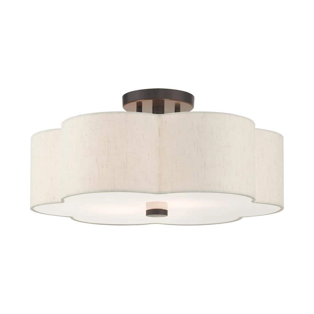 Solstice 3 Light English Bronze Semi Flush Mount by Livex Lighting 1 Solstice 3 Light English Bronze Semi Flush Mount by Livex Lighting