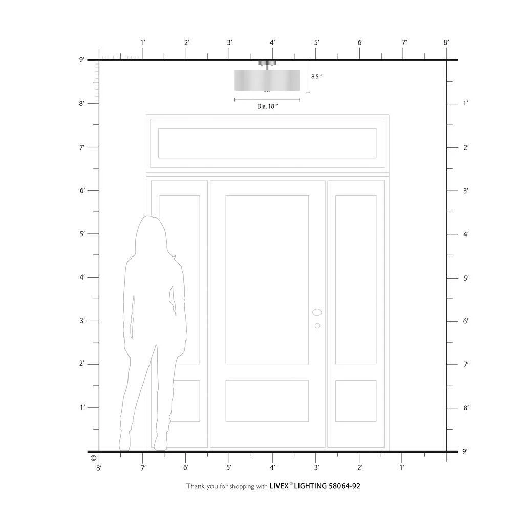 Solstice 3 Light English Bronze Semi Flush Mount by Livex Lighting 5 Solstice 3 Light English Bronze Semi Flush Mount by Livex Lighting - Image 5