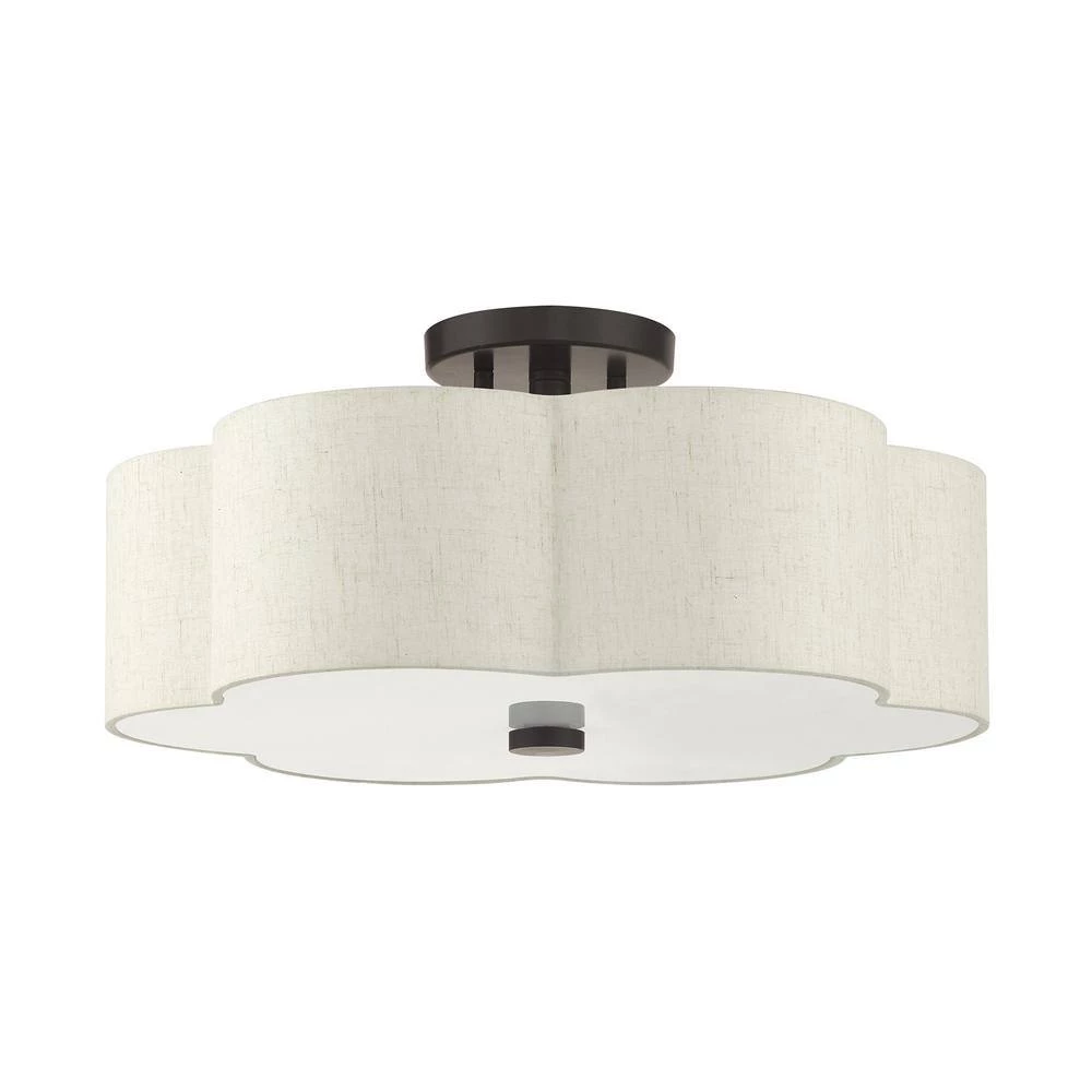 Solstice 3 Light English Bronze Semi Flush Mount by Livex Lighting 6 Solstice 3 Light English Bronze Semi Flush Mount by Livex Lighting - Image 6