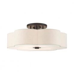 Solstice 6 Light English Bronze Semi Flush Mount by Livex Lighting