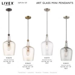 Art Glass Mini Pendants 1 Light English Bronze Mini Pendant by Livex Lighting -Livex Lighting shop english bronze livex lighting pendant lights 41223 92 31 1000
