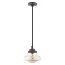 Art Glass Mini Pendants 1 Light English Bronze Mini Pendant by Livex Lighting -Livex Lighting shop english bronze livex lighting pendant lights 41223 92 c3 1000