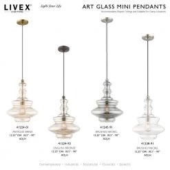 Art Glass Mini Pendants 1 Light English Bronze Mini Pendant by Livex Lighting -Livex Lighting shop english bronze livex lighting pendant lights 41225 92 31 1000