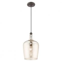 Art Glass Mini Pendants 1 Light English Bronze Mini Pendant by Livex Lighting -Livex Lighting shop english bronze livex lighting pendant lights 41226 92 1f 1000