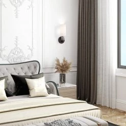 Carlisle 4.75 in. English Bronze Sconce with Hand Crafted Oatmeal Fabric Shade and Clear Crystals by Livex Lighting -Livex Lighting shop english bronze livex lighting vanity lighting 51090 92 1d 1000