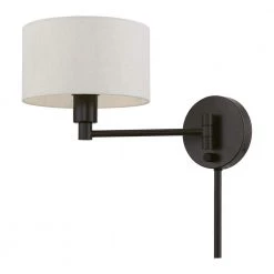 English Bronze Hardwired/Plug-In Swing Arm Wall Lamp with 1-Light by Livex Lighting -Livex Lighting shop english bronze livex lighting wall lamps 40940 92 44 1000