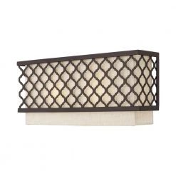 Arabesque 2 Light English Bronze ADA Wall Sconce by Livex Lighting