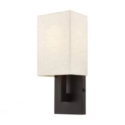 Meridian 1-Light English Bronze ADA Wall Sconce by Livex Lighting