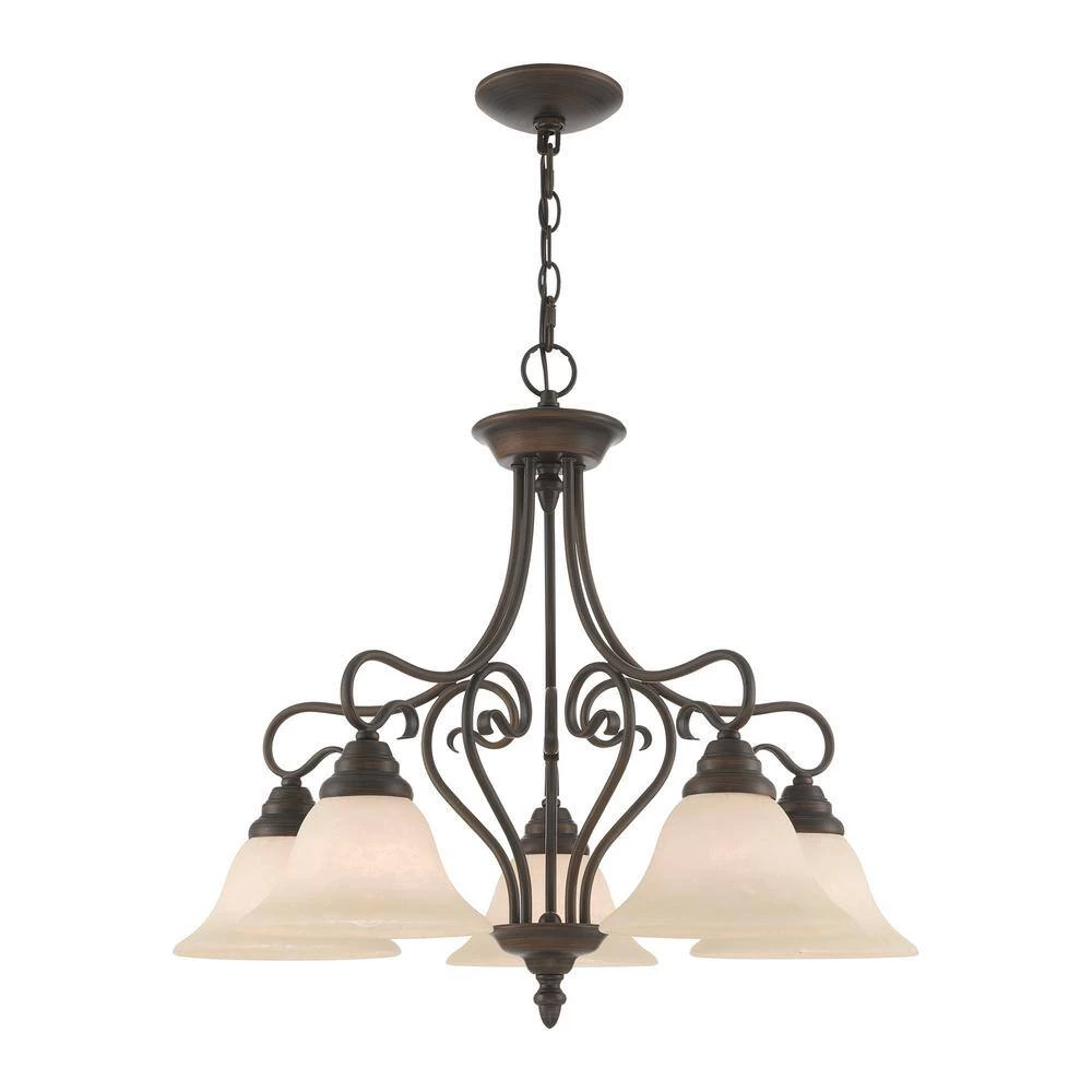 Coronado 5 Light Imperial Bronze Chandelier by Livex Lighting 8 Coronado 5 Light Imperial Bronze Chandelier by Livex Lighting - Image 8