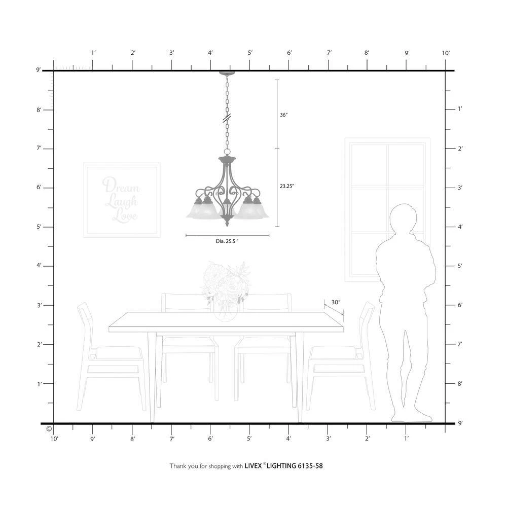 Coronado 5 Light Imperial Bronze Chandelier by Livex Lighting 6 Coronado 5 Light Imperial Bronze Chandelier by Livex Lighting - Image 6