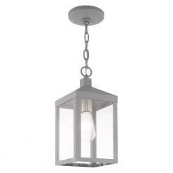 Nyack Small 1-Light Nordic Gray Outdoor Pendant Lantern by Livex Lighting -Livex Lighting shop nordic gray livex lighting outdoor pendant lights 20591 80 1f 1000