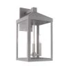 Nyack 3-Light Nordic Gray Hardwired Outdoor Medium Wall Lantern Sconce by Livex Lighting