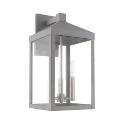 Nyack 3-Light Nordic Gray Hardwired Outdoor Medium Wall Lantern Sconce by Livex Lighting -Livex Lighting shop nordic gray livex lighting outdoor sconces 20584 80 c3 1000