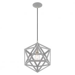 Geometric Shade Mini Pendants 1 Light Nordic Gray Mini Pendant by Livex Lighting -Livex Lighting shop nordic gray livex lighting pendant lights 41328 80 1f 1000