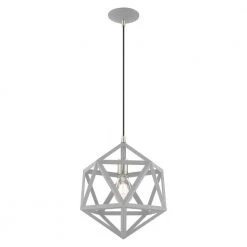 Geometric Shade Mini Pendants 1 Light Nordic Gray Mini Pendant by Livex Lighting -Livex Lighting shop nordic gray livex lighting pendant lights 41328 80 4f 1000