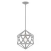 Geometric Shade Mini Pendants 1 Light Nordic Gray Mini Pendant by Livex Lighting