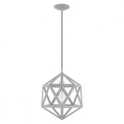 Geometric Shade Mini Pendants 1 Light Nordic Gray Mini Pendant by Livex Lighting -Livex Lighting shop nordic gray livex lighting pendant lights 41328 80 c3 1000