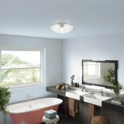 Wynnewood 3 Light Painted Satin Nickel Flush Mount by Livex Lighting -Livex Lighting shop painted satin nickel livex lighting flush mount lights 40727 81 1d 1000