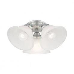 Wynnewood 3 Light Painted Satin Nickel Flush Mount by Livex Lighting -Livex Lighting shop painted satin nickel livex lighting flush mount lights 40727 81 44 1000