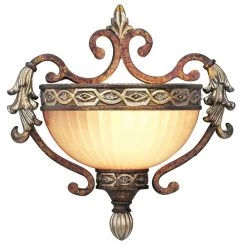 Seville 1 Light Palacial Bronze with Gilded Accents Wall Sconce by Livex Lighting