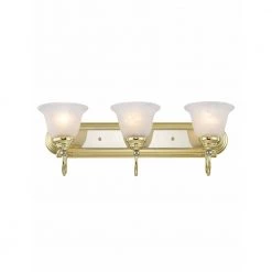 Belmont 3 Light Polished Brass & Polished Chrome Bath Vanity by Livex Lighting